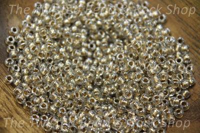 8/0 Fancy Toho Gold Lined Crystal Seed Beads