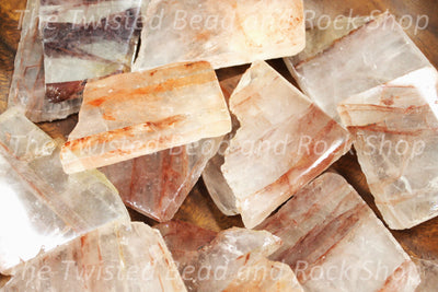 Fire Quartz Slabs Polished Crystals