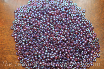 11/0 Frosted Blue Amethyst Seed Beads
