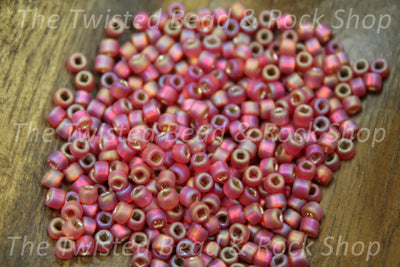 8/0 Frosted Pink Cherry Seed Beads