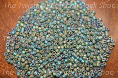 11/0 Frosted Round Blue Green Purple Mix Seed Beads