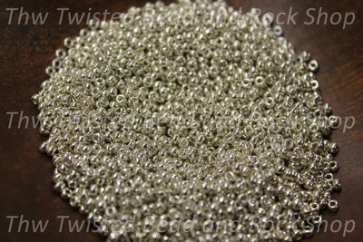 11/0 Galvanized Silver Seed Beads
