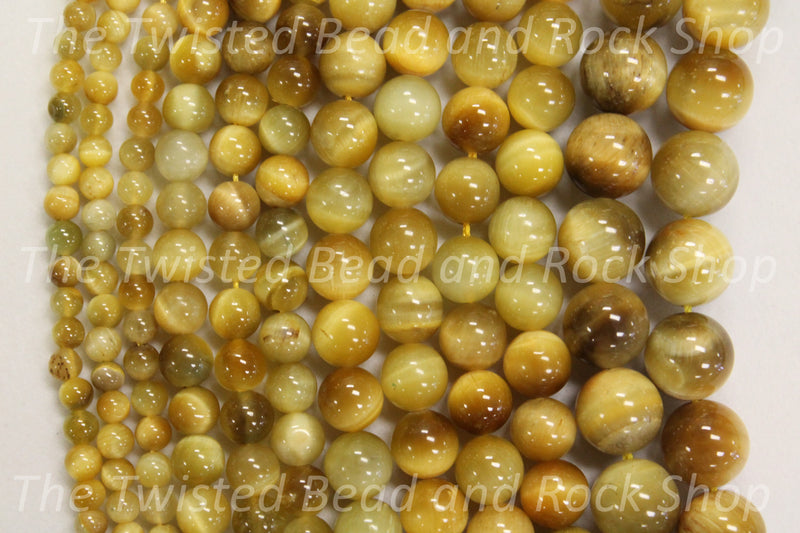 Tiger Eye Blonde Gemstone Beads