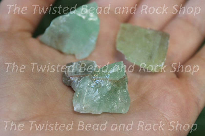 Green Calcite Rough Crystals