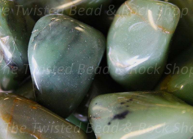 Green Chert Tumbled Crystals