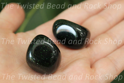 Green Goldstone Tumbled Crystals