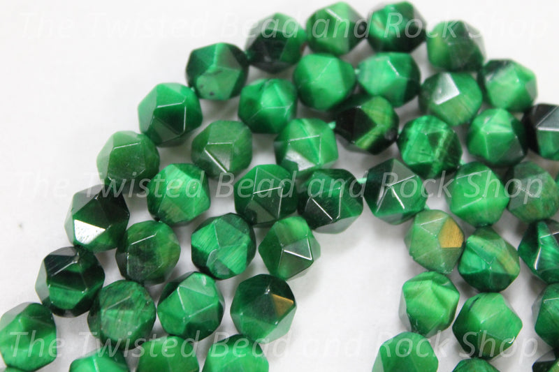Tiger Eye Green Gemstone Beads