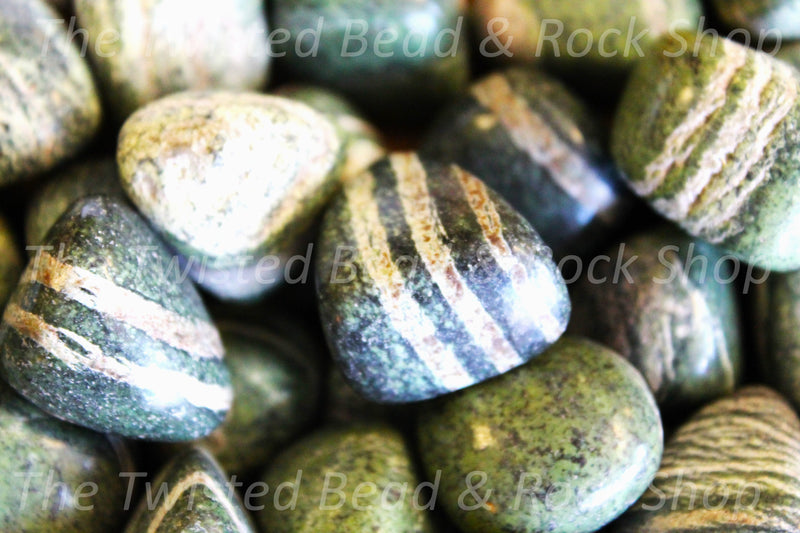 Green Zebra Jasper Tumbled Crystals