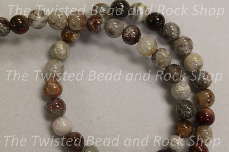 Laguna Lace Agate Gemstone Beads