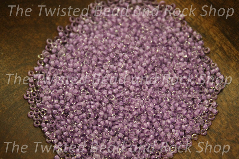 15/0 Light Lavender Lined Crystal Seed Beads