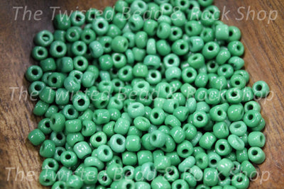 6/0 Matte Green Seed Beads