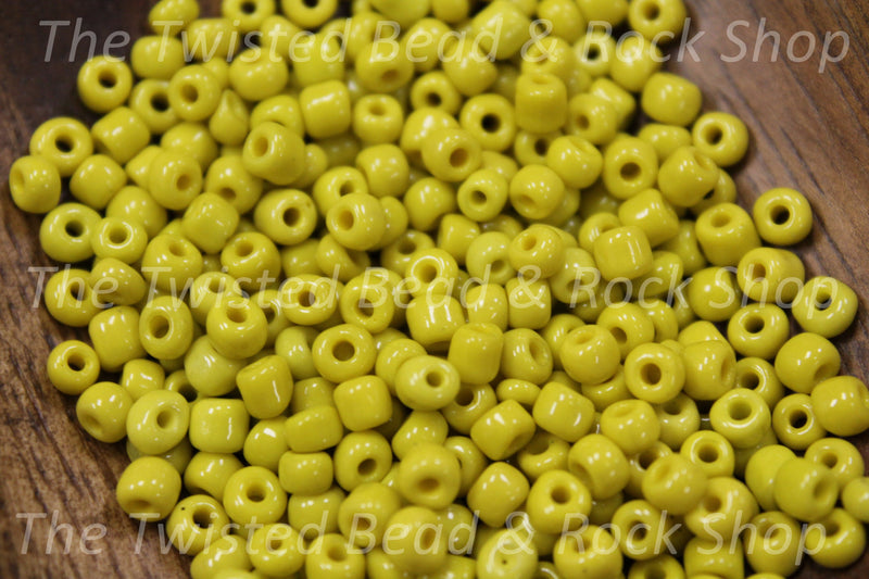 6/0 Opaque Mustard Yellow Seed Beads