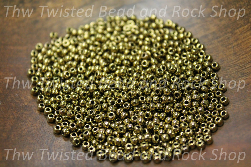 11/0 Metallic Antique Gold Seed Beads