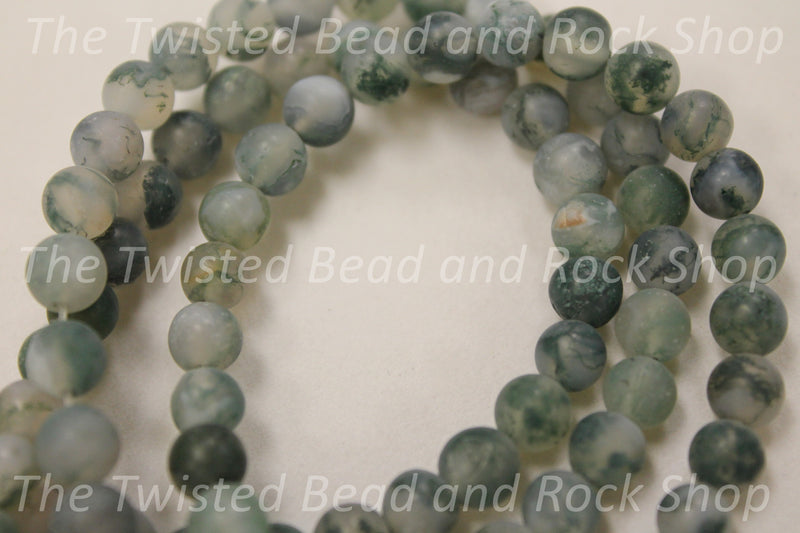 Moss Agate Gemstone Beads