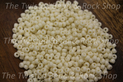 8/0 Opaque Cream Seed Beads