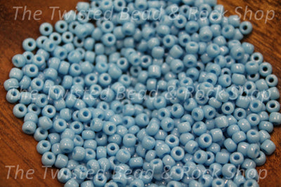 8/0 Opaque Matte Baby Blue Seed Beads