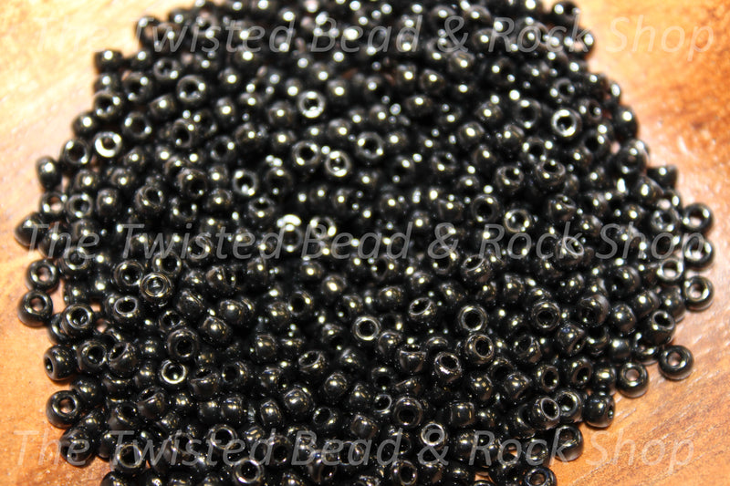 8/0 Miyuki Opaque Black Seed Beads