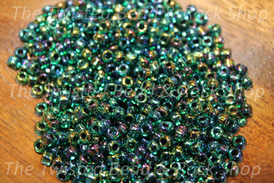 8/0 Opaque Peacock Seed Beads