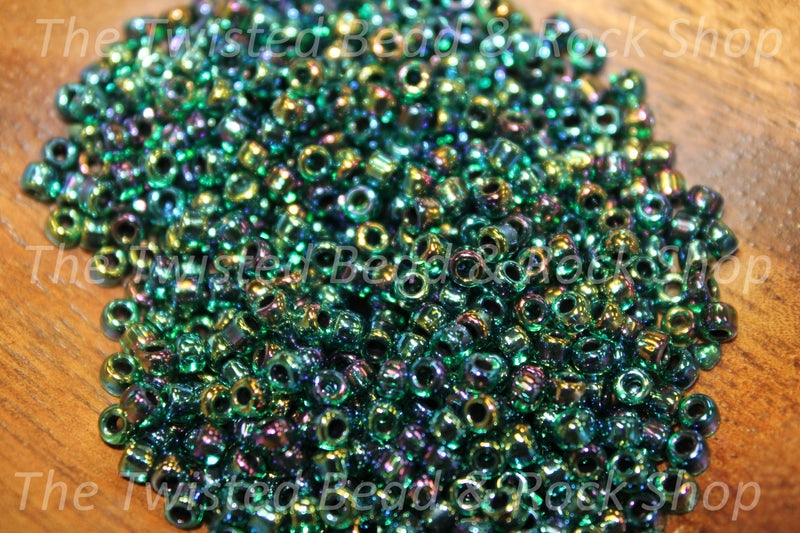 8/0 Opaque Peacock Seed Beads