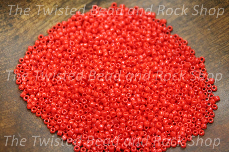 15/0 Opaque Round Cherry Seed Beads