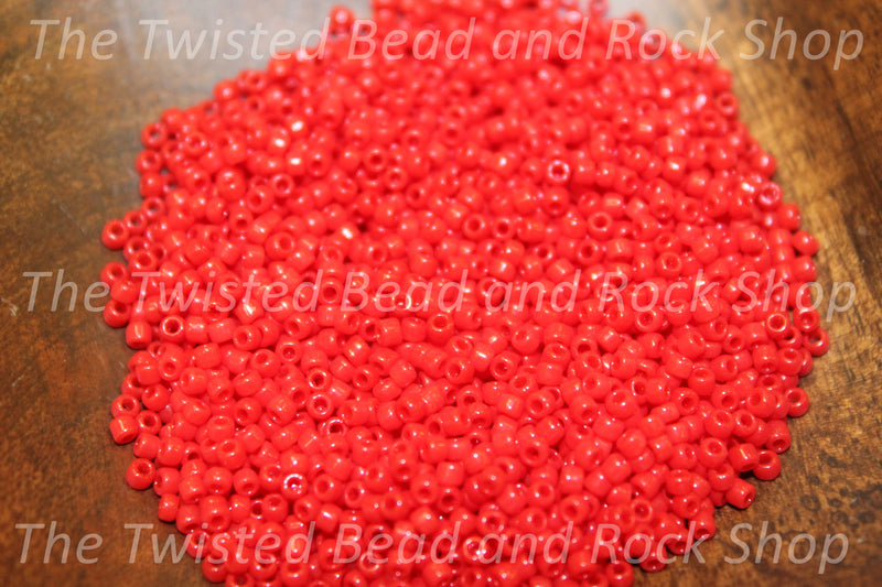 11/0 Opaque Round Red Seed Beads