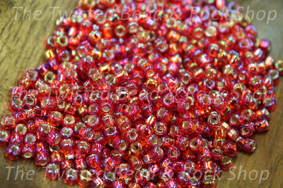 8/0 Pink Cherry AB Seed Beads