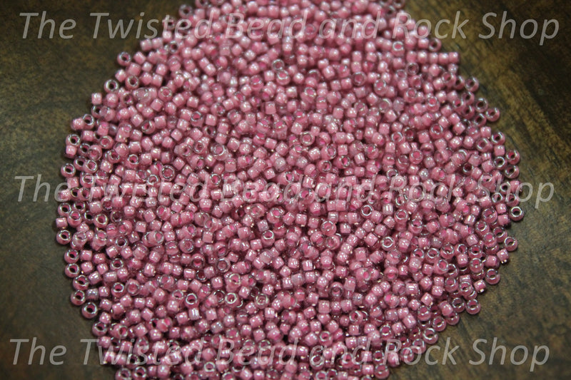 15/0 Pink Lined Fancy Seed Beads