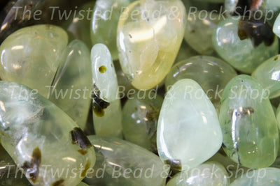 Prehnite with Epidote Inclusions Tumbled