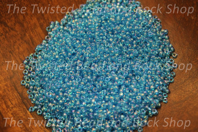 15/0 Rainbow Aqua Seed Beads