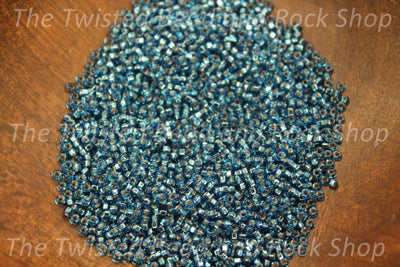 15/0 Silver Lined Deep Aqua Seed Beads