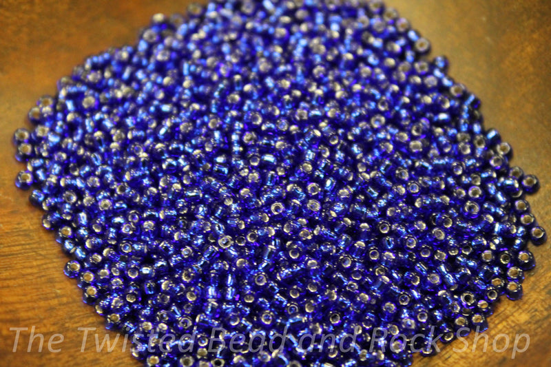 11/0 Silver Lined Sapphire Seed Beads