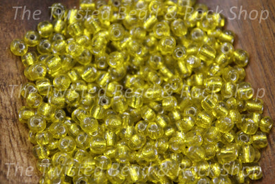 6/0 Silver Lined Yellow Seed Beads