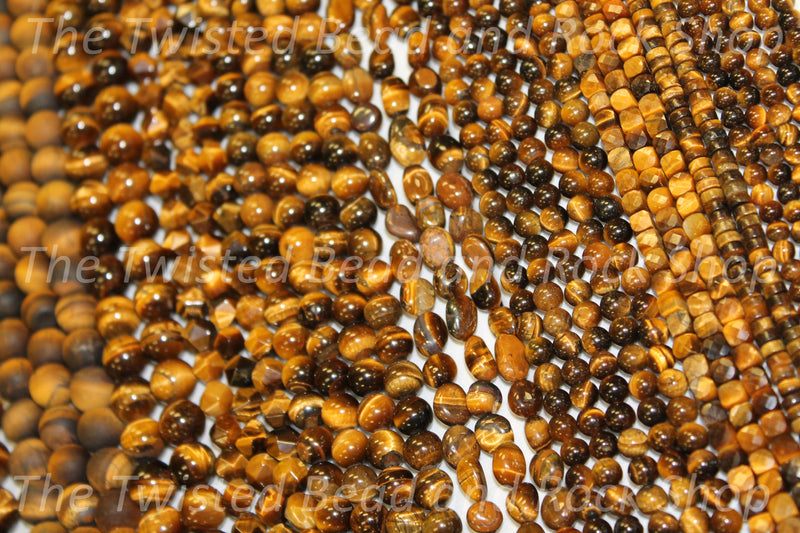 Tiger Eye Yellow Gemstone Beads