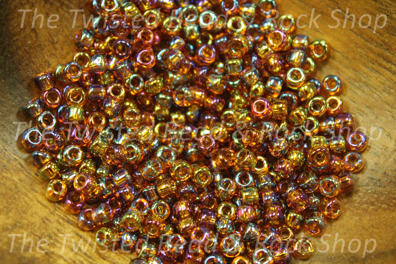 6/0 Translucent Topaz AB Seed Beads