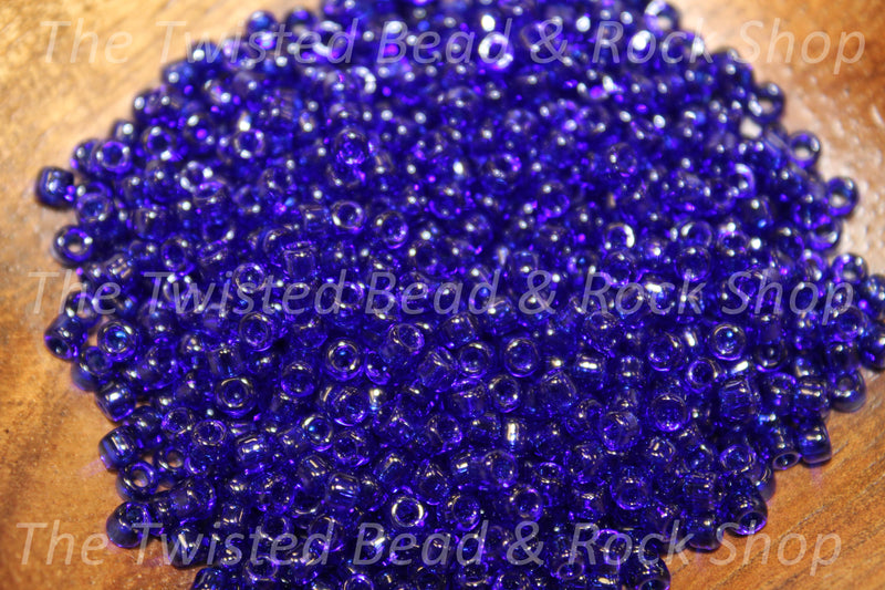 8/0 Transparent Purple Seed Beads