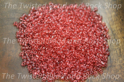 11/0 Transparent Salmon Seed Beads