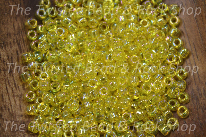 6/0 Transparent Yellow AB Seed Beads