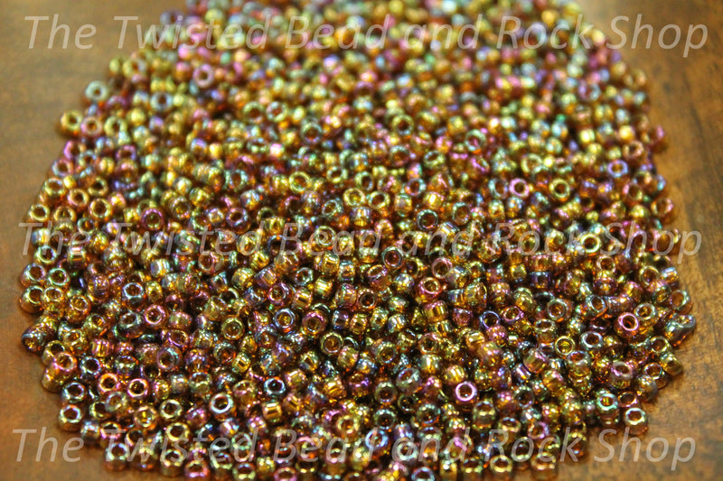 11/0 Translucent Topaz AB Seed Beads